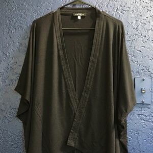 August Silk Open Front Cardigan